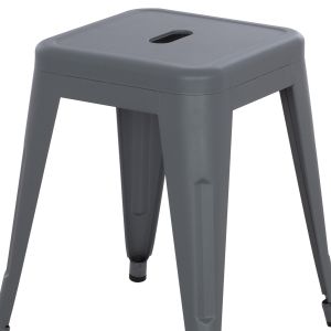 Табуретка Melita Relix Hm0096.50 метална в матиран сив цвят 37x37x45hсм.