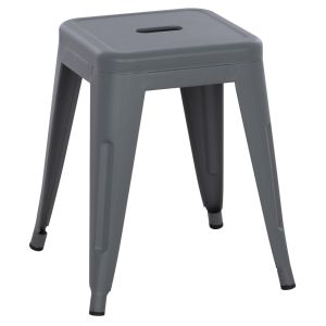 Табуретка Melita Relix Hm0096.50 метална в матиран сив цвят 37x37x45hсм.