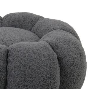 Табуретка Nester плат букле в сив цвят D60x31см