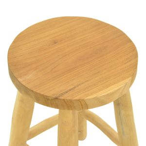 Sega stool, natural color, teak wood, D30x45cm
