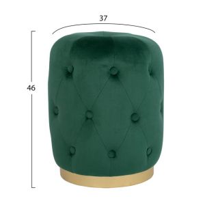 Табуретка Torrie капитонирана зелено кадифе Hm8405,03
