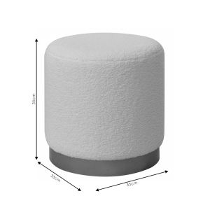Табуретка букле Dash Cream-golden D35x35cm