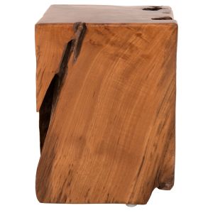 Табуретка ниска височина Kumo тиково дърво масив в естествен цвят 30x30x40hcm Hm7893