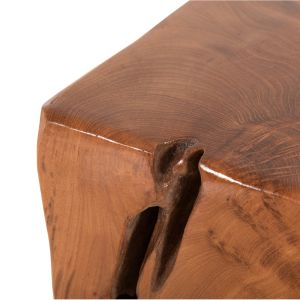 Табуретка ниска височина Kumo тиково дърво масив в естествен цвят 30x30x40hcm Hm7893