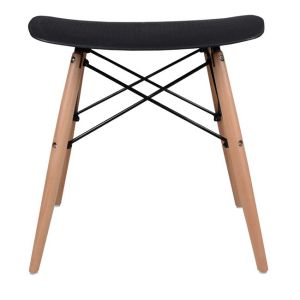 Табуретка с дървени крака Tonia Hm0109,02 черна