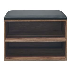 Табуретка с място за обувки Kiana 4 чифта в цвят орех 60x32x44см