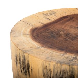 Табуретка/ помощна маса Naturally Onyxhm9755 от масивна тикова дървесина в естествен цвят D30x40cm