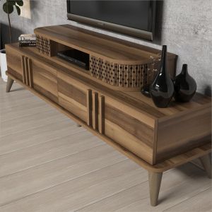 Тв секция комплект Hm9515,02 меламин в цвят орех 168x39x51,6hcm