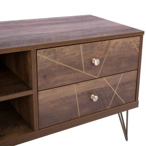 Тв сет серия Kaitlyn Hm8652 цвят орех 150x39,5x51,5cm