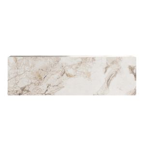 Serit TV stand made of melamine with marble effect, ivory color 100x31.5x29.6cm