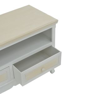 Шкаф за тв Joliene естествен-антик бял цвят мдф 100x42x61см