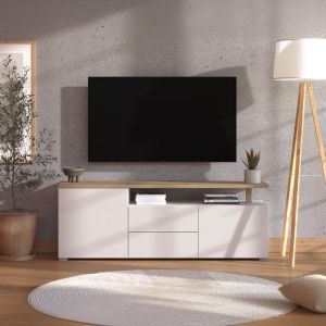 Тв шкаф Aterno 154 3k2f2v бял/ цвят 154x40x56см
