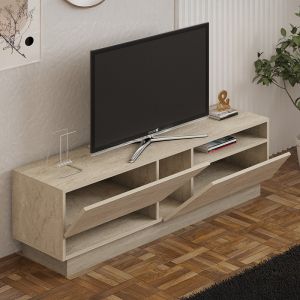 Тв шкаф Cogo с визия на травертин 160x40x45см