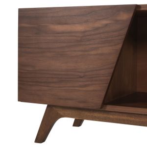 Тв шкаф Hudson Hm9748 от Mdf с фурнир цвят орех 180x40x50hcm