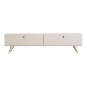 Тв шкаф Jate в бяло 160x25x40см
