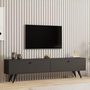 Тв шкаф Jate в бяло 160x25x40см