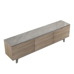Тв шкаф Kasandra в бежов мрамор-сонома нюанс 180x35x48.5см