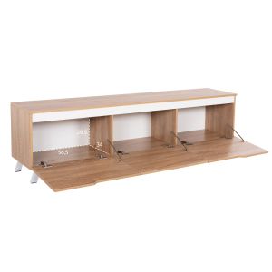 Тв шкаф Kimia Hm8902,13 от меламин цвят бял/сонома 180χ35χ48,5hcm