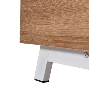 Тв шкаф Kimia Hm8902,13 от меламин цвят бял/сонома 180χ35χ48,5hcm