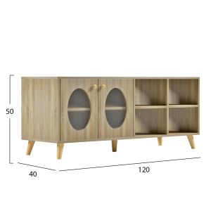 Rillion TV cabinet, melamine in Sonama color 120x40x50cm (hm9879)