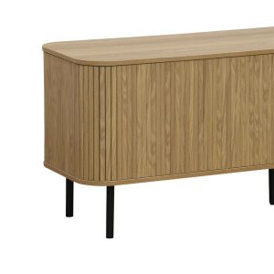 Тв шкаф Scandi Mdf натурален цвят с черни метални крака 150x45x57,5cм