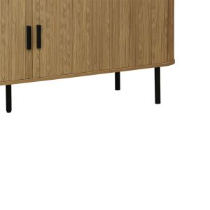 Тв шкаф Scandi Mdf натурален цвят с черни метални крака 150x45x57,5cм