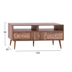 Тв шкаф Shanice Hm8659 цвят орех 120x39x50cm