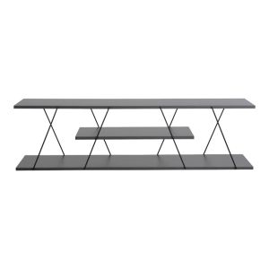 Тв шкаф Tars цвят тъмно сив/черен 120x30x33cм