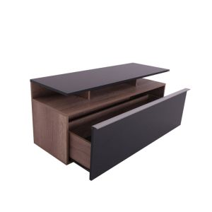 Тв шкаф Temano в нюанс черен гланц-орех 117x40x48см