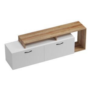 Тв шкаф Tobler в цвят бял дъб 170x40x53см