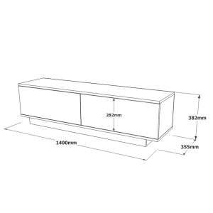TV cabinet Zoeva wenge color 140x,35x38,2cm
