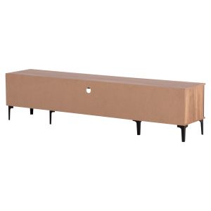 TV cabinet series Harry natural wood color-black MDF 200x40x47.5hcm Hm18008.01