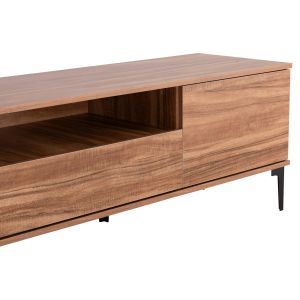 TV cabinet series Harry natural wood color-black MDF 200x40x47.5hcm Hm18008.01