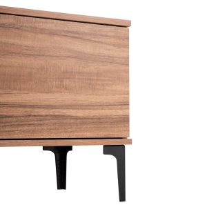 TV cabinet series Harry natural wood color-black MDF 200x40x47.5hcm Hm18008.01