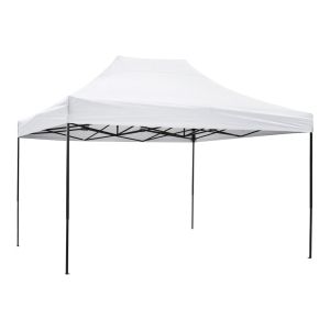 Matthew Hm6311 foldable awning - black metal frame - white awning 3x4.5x3.10cm