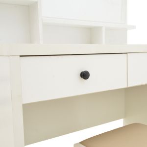 Тоалетка Cenzo в бяло и сиво-бежов цвят 80x40x155см