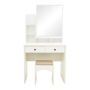 Тоалетка Cenzo в бяло и сиво-бежов цвят 80x40x155см