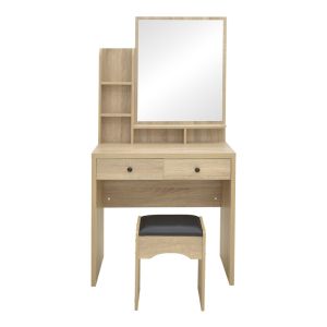 Тоалетка Cenzo в естествен и черен цвят 80x40x155см