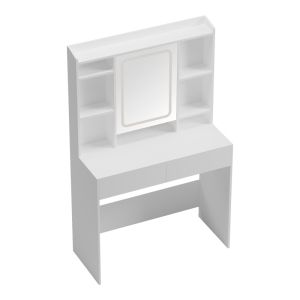 Тоалетка Efilia с Led в бял цвят 90x40x145см