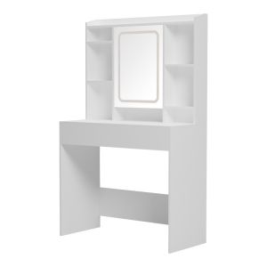 Тоалетка Efilia с Led в бял цвят 90x40x145см