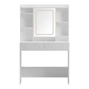 Тоалетка Efilia с Led в бял цвят 90x40x145см