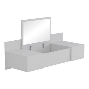 Тоалетка Paltar меламин в бял цвят 100x39.1x33см