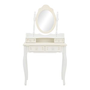 Dressing table Pazlen antique white color MDF 75x40x140.5cm