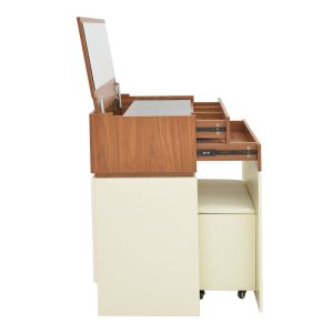 Тоалетка Sonlen в цвят орех-крем 60x45x130см