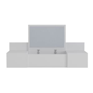 Тоалетка за стена Linde Hm8960,11 от бял меламин 100x39x33hcm