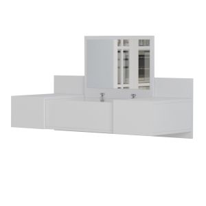Тоалетка за стена Linde Hm8960,11 от бял меламин 100x39x33hcm