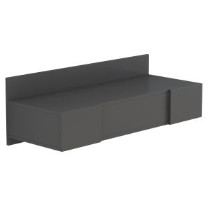 Тоалетка за стена Linde Hm8960,12 от меламин цвят антрацит 100x39x33hcm