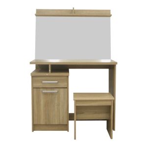 Тоалетка с огледало Olympus в цвят светъл дъб 90.5x39.5x75см