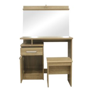 Тоалетка с огледало Olympus в цвят светъл дъб 90.5x39.5x75см