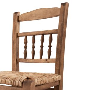 Традиционен стол със слама, орехов Hm10258,01